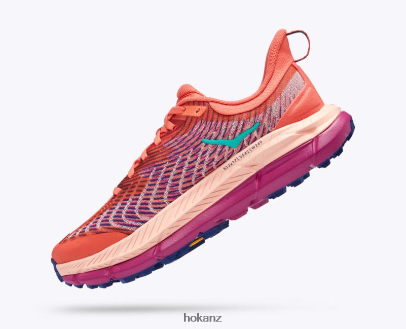 Hoka Women Mafate Speed 4 482TD114 Camellia/Peach Parfait